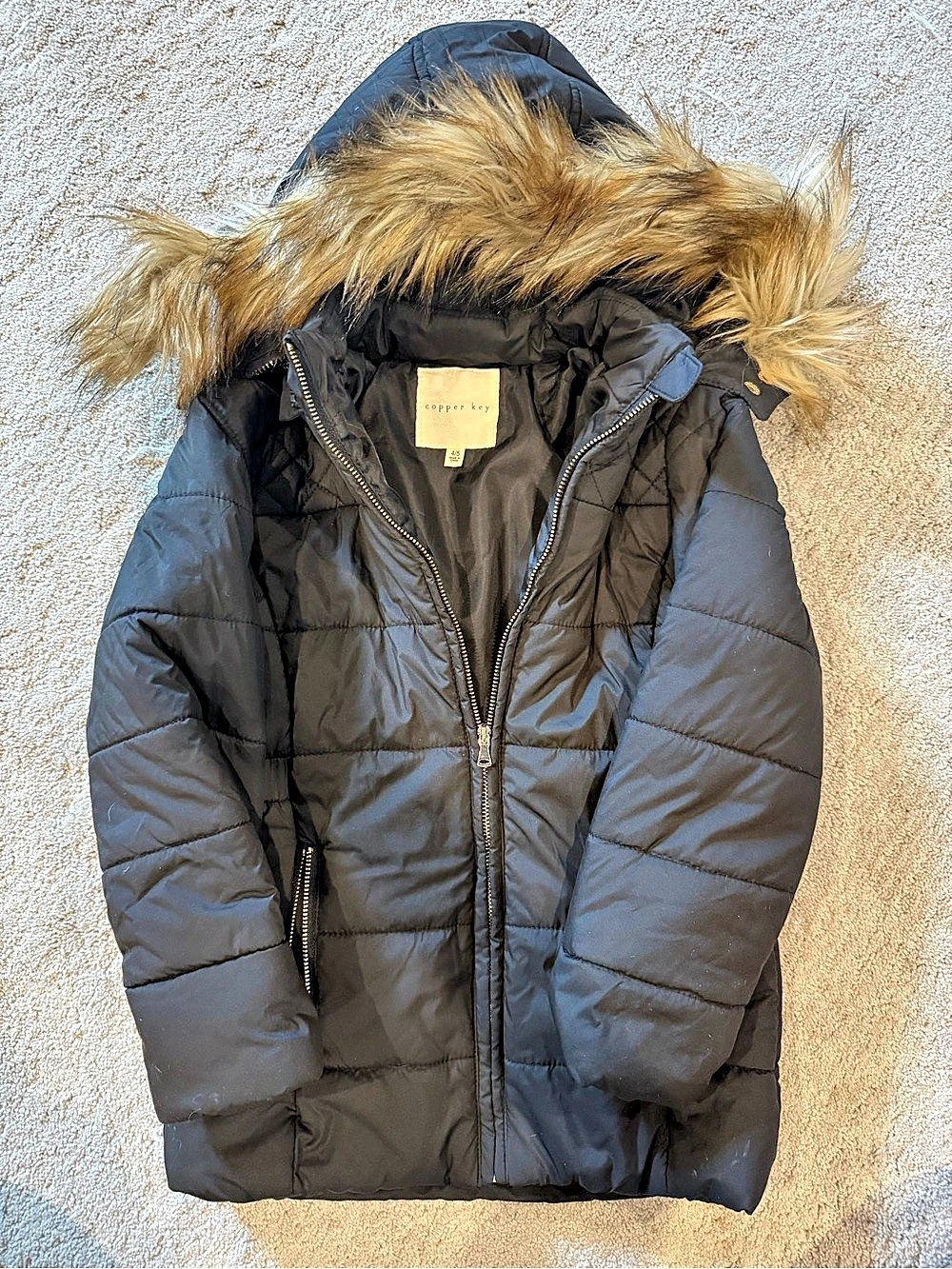 Copper Key Girls Puffer Jacket Size 4/5 Like New